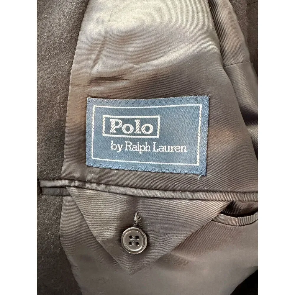 Ralph Lauren Polo Suit Coat Blazer  Wool Cashmere Made In Italy 2 button 42 Long - Picture 4 of 13